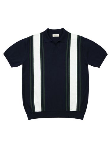 Summer Blend Knit Open Collar Polo Shirt _ - SORTIE - Modalova