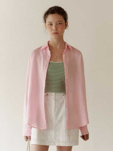 Essential Loose Fit Linen Shirt_Pink - LOEIL - Modalova