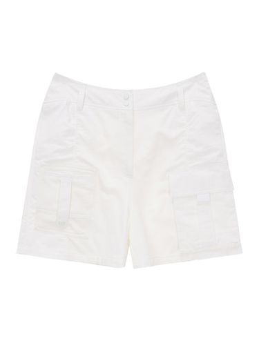 Sweat Combination Cargo Shorts_White - Matin Kim - Modalova