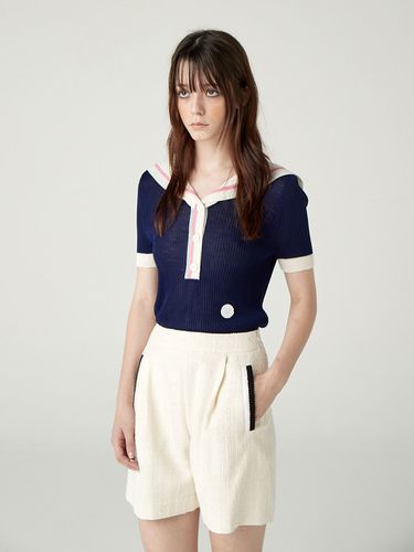 Sailor Collar Knit Top_Navy - JOHNNY HATES JAZZ - Modalova