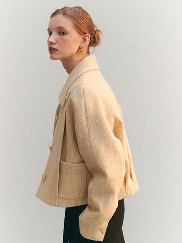 Tweed Crop Collar Jacket - MOAT - Modalova