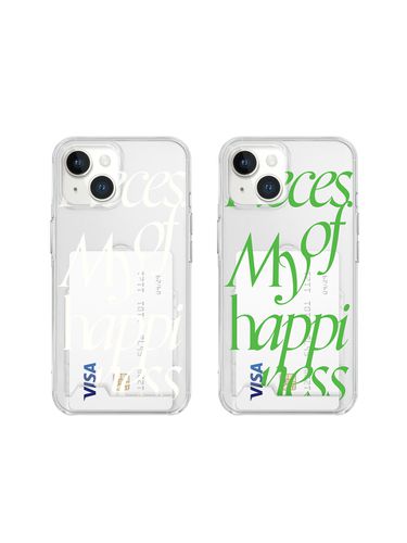 Pieces of My Happiness Clear Card iPhone Case - mademoment - Modalova