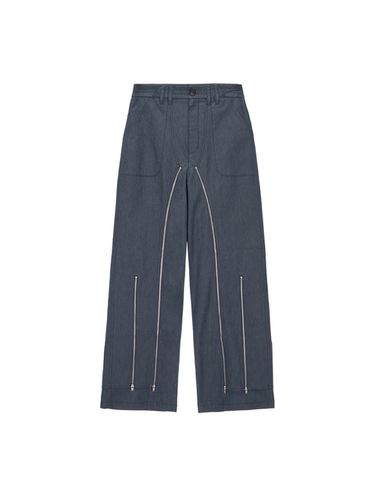 Double Zipper Chino Pants_Navy - Matin Kim - Modalova