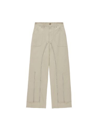 Double Zipper Chino Pants_Beige - Matin Kim - Modalova