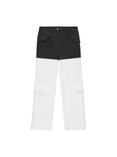 Color Block Velcro Cargo Pants_Black - Matin Kim - Modalova