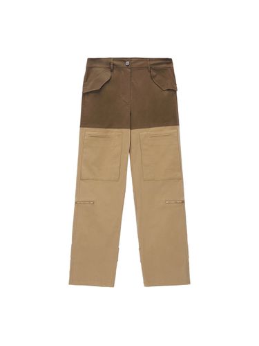 Color Block Velcro Cargo Pants_Brown - Matin Kim - Modalova