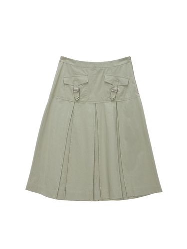 Bottom Pleated Cargo Skirt_Khaki - Matin Kim - Modalova