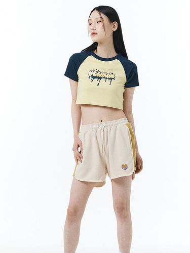 Heart Colorblock Shorts - Yellow - PLAYIAN - Modalova