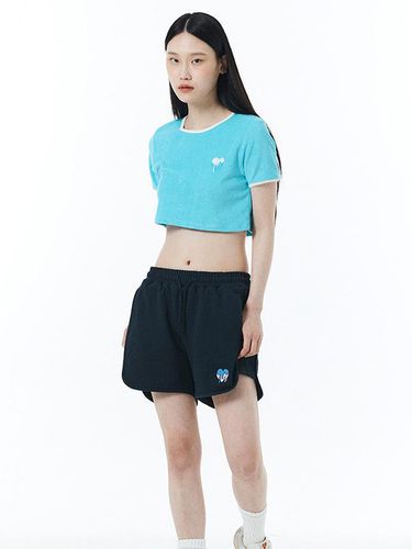 Heart Colorblock Shorts - Navy - PLAYIAN - Modalova