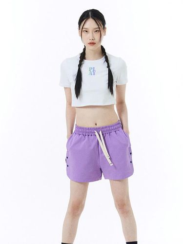 Snap Button Shorts - Violet - PLAYIAN - Modalova