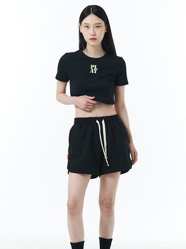 Snap Button Shorts - Black - PLAYIAN - Modalova