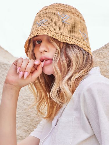 VZ Logo Jacquard Bucket Hat_Beige - VARZAR - Modalova