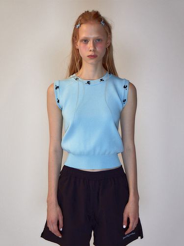 RR Logo Sleeveless Knit Top _Sky Blue - Rest&Recreation - Modalova