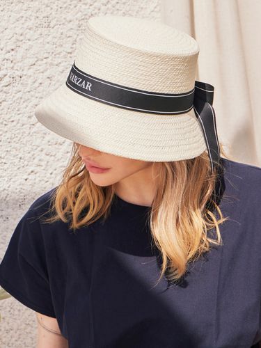 Ribbon Paper Bucket Hat - VARZAR - Modalova