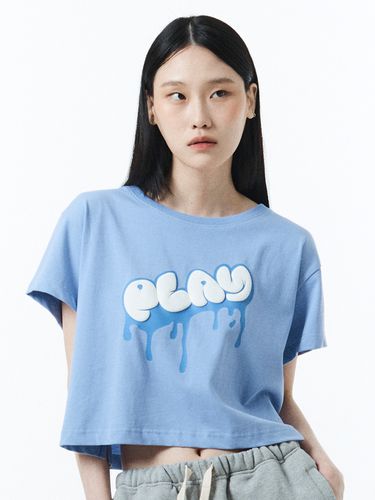 Graffiti Loose Fit Cropped T-Shirt - PLAYIAN - Modalova