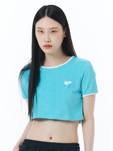 Heart Terry Slim Cropped T-Shirt - PLAYIAN - Modalova