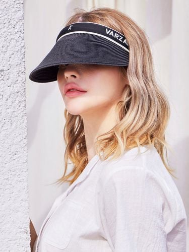 Organic Band Paper Sun Cap_Black/ - VARZAR - Modalova