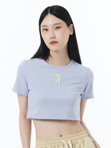 Cotton Logo Slim Cropped T-Shirt - PLAYIAN - Modalova