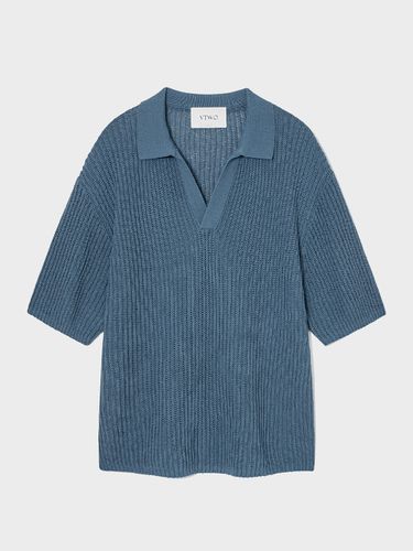 Summer V-Neck Collar Knit Sweater () - V2 - Modalova