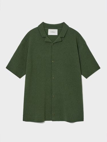 Short Sleeve Knit Shirt (Green) - V2 - Modalova