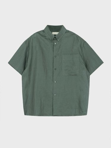 Pocket Linen Shirt (Green) - LIEU HOMME - Modalova