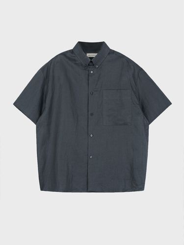 Pocket Linen Shirt (Charcoal) - LIEU HOMME - Modalova