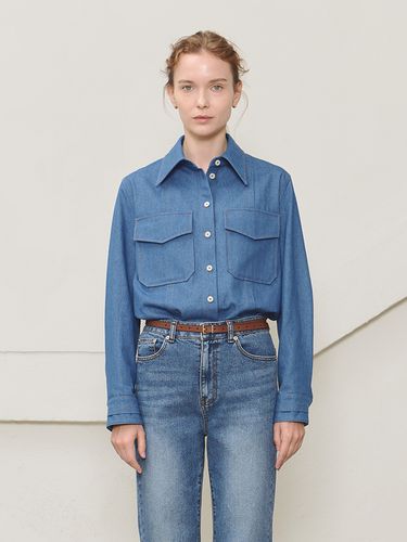 Flap-pocket Denim Shirt - MOON J - Modalova