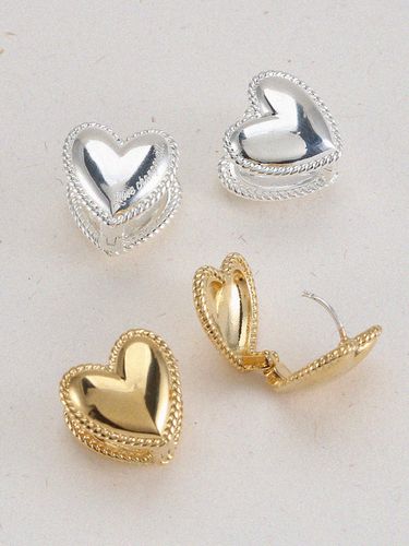 L.C.A Heart Earrings _ 2 Colors - WorthWord - Modalova