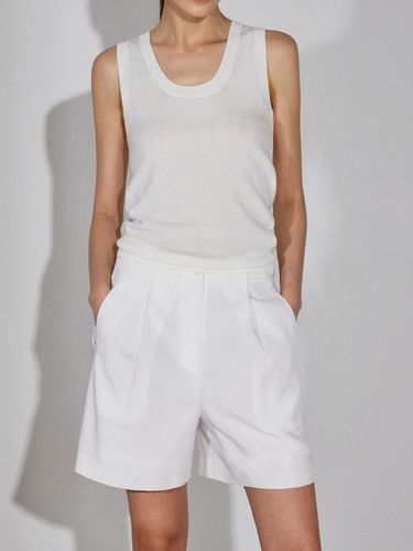 Side Pocket Half Pants - White - RIDIFI - Modalova