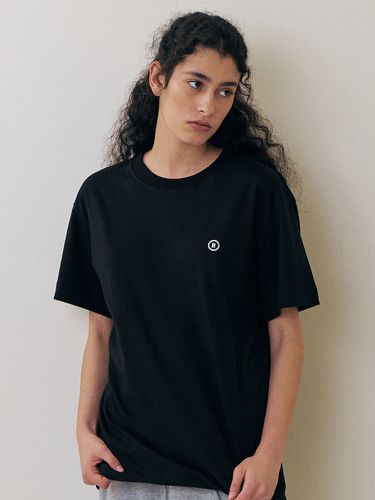 Oversized Logo Print T-shirt_Black - Et demain - Modalova