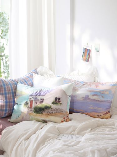 Sunset and House Pillowcase - BELLELIFE - Modalova