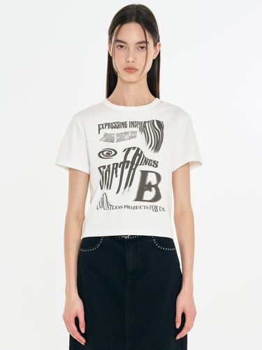 B Wave Cropped T-shirt - White - BAUF - Modalova