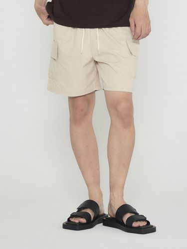 Cotton Cargo Short Pants_Light Beige - Analogmood - Modalova