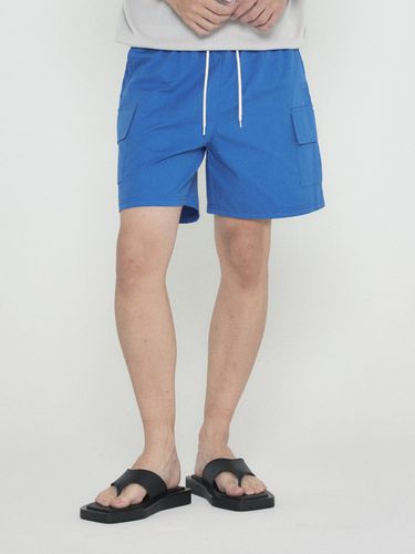 Cotton Cargo Short Pants_Blue - Analogmood - Modalova