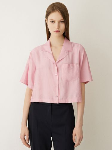 Open Collar Crop Shirt - SISTINA - Modalova