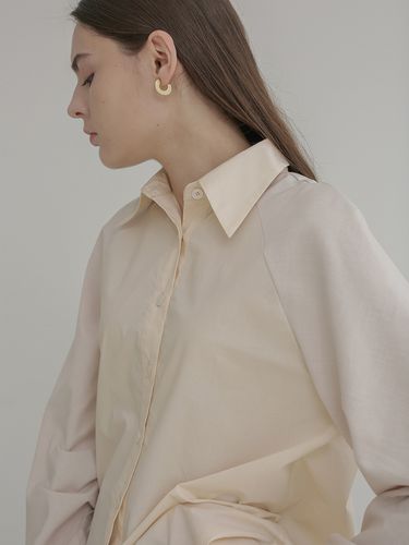 Raglan Sleeve Shirt_Beige - Et demain - Modalova