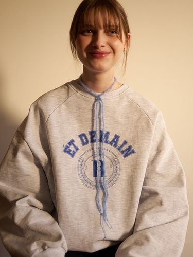 UNISEX Oversized Jersey Sweatshirt_Melange - Et demain - Modalova