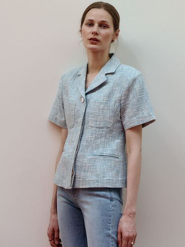 Linen Tweed Half Shirt Jacket - Et demain - Modalova