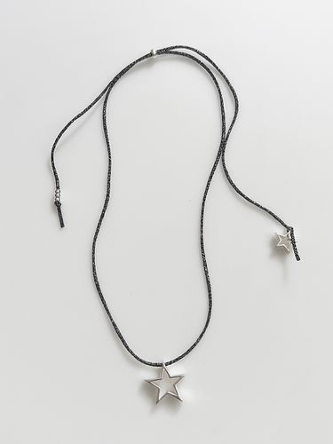 Silver Starry String Necklace_Black - August Harmony - Modalova