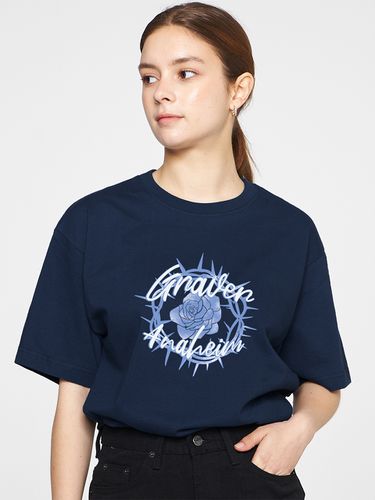 Romantic Rose T-shirt_Navy - GRAVER - Modalova