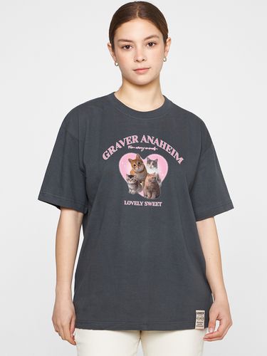 Lovely Cat T-shirt_Charcoal - GRAVER - Modalova