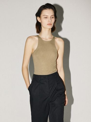 Halter Neck Slim Sleeveless - Khaki - RIDIFI - Modalova