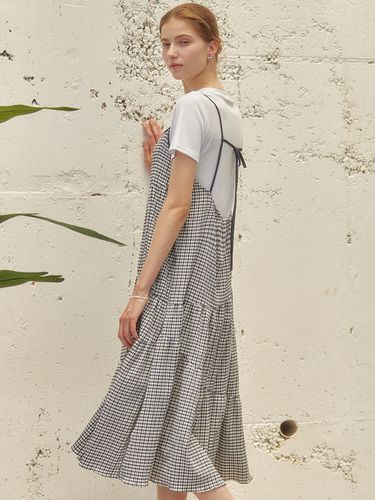 Asymmetric Check Dress - ZEROSTREET - Modalova