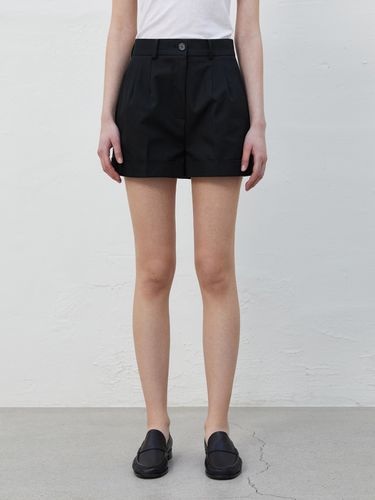 Turn-Up Cotton Shorts - Black - RIDIFI - Modalova