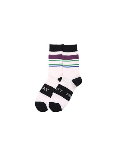 Stripe Crew Socks - Violet - PLAYIAN - Modalova