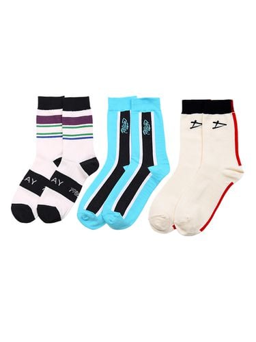 Color Point Crew Socks 3P Set - PLAYIAN - Modalova