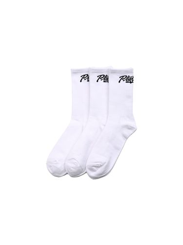 Embossed Logo Crew Socks 3P Set - PLAYIAN - Modalova