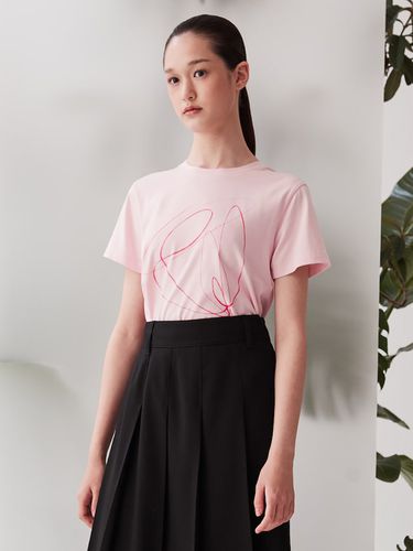 Graphic Point T-shirt _Light Pink - kuho plus - Modalova