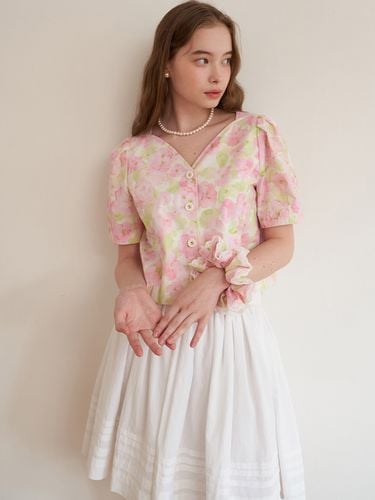 Coco Tulip Cropped Blouse Pink - F.cocoromiz - Modalova