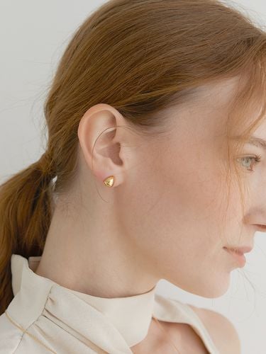 Simple Polka Dots Earrings_Gold - halden - Modalova